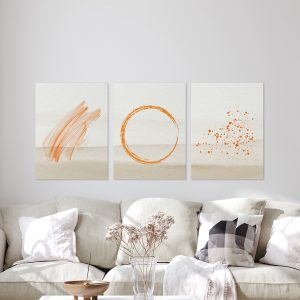 Minimalist Abstract Watercolor Art Canvas - Set of 3